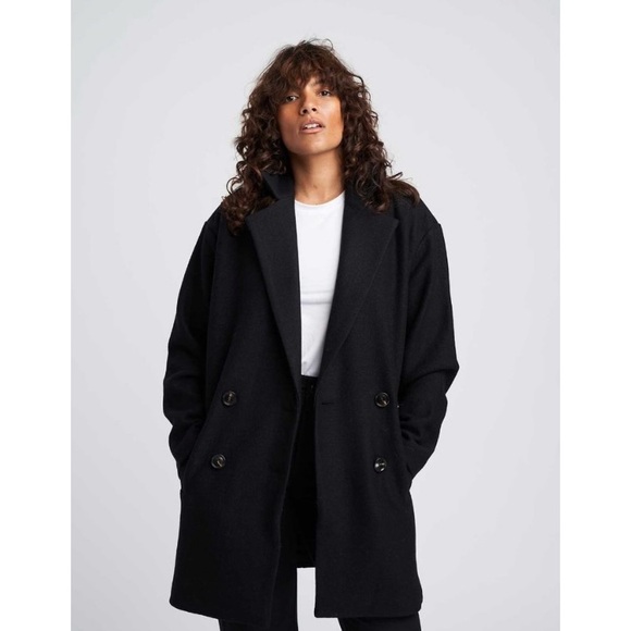 Universal Standard Jackets & Blazers - Universal Standard Harper Double Breasted Wool Coat Black Large